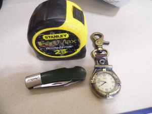 Stanley Tape Measure a Knife and a ...