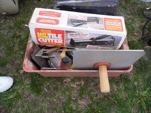 Tile cutter and hand tools...