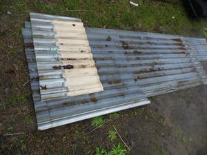 Lot of used corrugated metal...