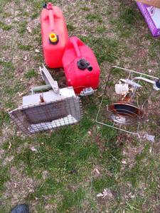 Gas cans and heaters...