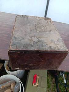 Vintage wood organizer box...