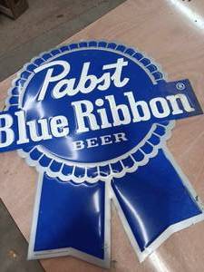 Pabst Blue Ribbon Beer metal sign...