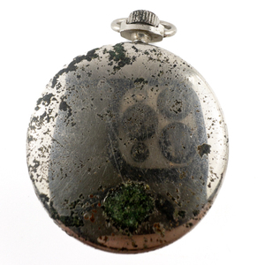 lot 7 image: VINTAGE Westclox Pocket Ben Style 2A Movement Circa 1931-32 White Base Metal Mechanical Pocket Watch. Not Working