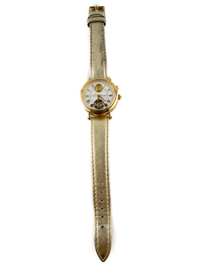 lot 16 image: Ladys Stauer SS158L-GLD TY603 23 Jewel Skeleton Back & Dial Yellow Stainless Steel Automatic Watch. Working