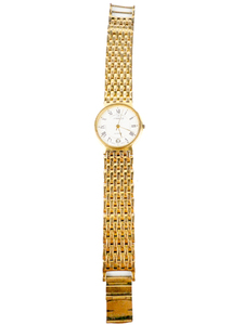 lot 44 image: Itraco Roman Numeral Dial Yellow Stainless Steel & Base Metal Quartz Analog watch. Not Working