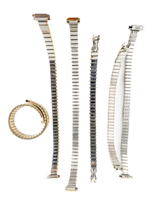 lot 50 image: Ladys Group of 6 Expansion Bands.