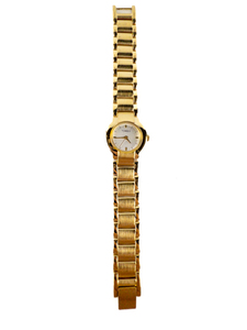 lot 84 image: Ladys Timex White Dial Yellow Base Metal Quartz Analog watch. Working