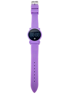 lot 91 image: Ladys Purple & Black Fashion Strap Stainless Steel Digital Watch. Starts But Needs Configuration