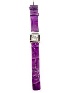 lot 94 image: Ladys Lorus Purple & White With Silver Dial With Faux Leather Band Stainless Steel Quartz Analog watch. Working