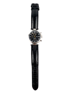 lot 149 image: Mens Stauer Noire 27 Jewel Black Dial, Moon Phase White Stainless Steel Automatic Watch. Works Intermittently