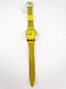 lot 175 image: Ladys Isaac Mizrahi Live LMZ437 Yellow Strap With Original Paper Tag Quartz Analog watch.