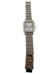 lot 186 image: Ladys Gossip GSP754LS Chronograph, Rhinestone Bezel White Stainless Steel & Base Metal Quartz Analog watch. Working