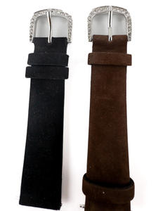 lot 191 image: Victoria Wieck Straps With Rhinestone Set Buckle - 18mm Brown & Black.