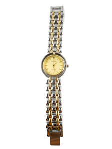 lot 195 image: Ladys Benrus Diamond Two-Tone With Unique Case Frame Yellow & White Stainless Steel & Base Metal Quartz Analog watch. Working