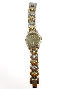 lot 197 image: Mens Eurotech 12219 Silver Tone Dial Yellow & White Stainless Steel & Base Metal Quartz Analog watch. Working