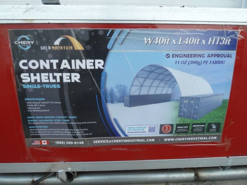 lot 43 image: Gold Mountain Container Shelter 40 x 40