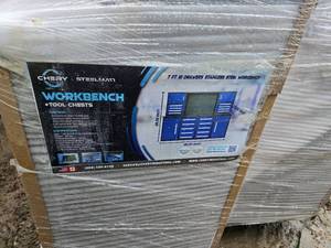 lot 24 image: Steelman Work Bench 7FT- 18D Blue