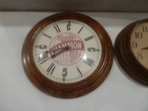 lot 68 image: Vintage Champion Spark Plug Clocks