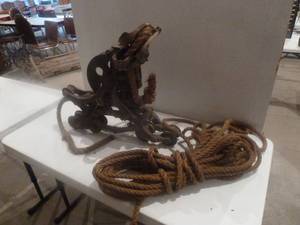 lot 72 image: Antique Hay Carrier Trolley