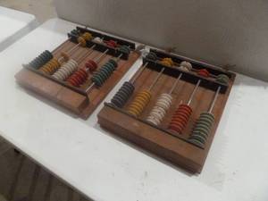 lot 75 image: Vintage Abacus x 2