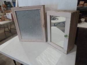 lot 89 image: Antique Medicine Cabinets x 2