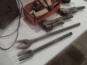 lot 105 image: Construction Staplers, Pickle Forks, Voltage Regulator