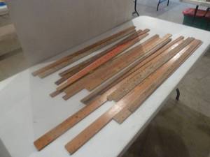 lot 121 image: Yard Sticks Wood
