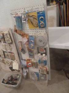 lot 126 image: Peg Board Display Electrical Items