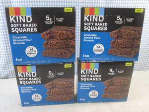 lot 381 image: (B-1) 4 Boxes Kind Chocolate Almond Flour Brownie Soft Baked Squares Best by Feb 2024