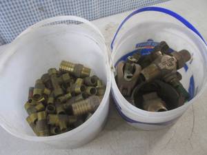 lot 55 image: (CS) 2 Buckets with Brass Fittings