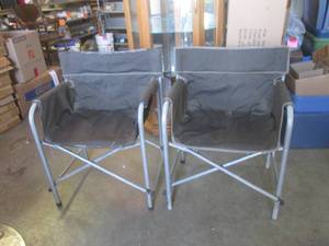 lot 69 image: (F-1) 2 Portable Folding Chairs...