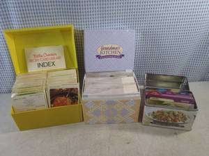 lot 313 image: (CSB) 3 Recipe Boxes Full of Recipes - Betty Crocker, Grandmas Kitchen and Crock-Pot