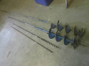lot 270 image: (CS) Homemade Post Hole Digging Set Up for Using A Drill