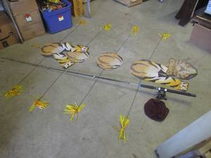 lot 267 image: (RM1) Large Tiger Kite with Rod & Reel