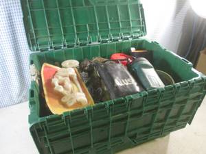 lot 75 image: (D-2) Tote Full of Misc Who Knows What - See Photos