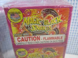 lot 106 image: (CSB) 100 Boxes Magic Black Snakes 6 per Box  2 Bundles of 50 Boxes