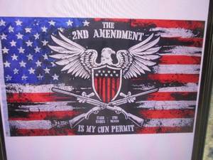 lot 118 image: (H-1) 3 ft x 5 ft The 2nd Amendment Is My Gun Permit Flag - New