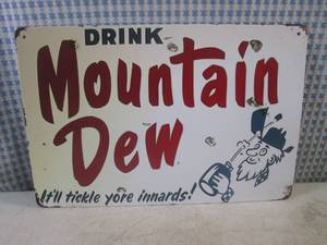 lot 134 image: (FS) Drink Mountain Dew Tin Sign 7 78 x 11 34