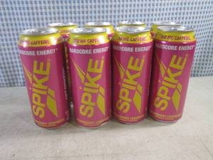 lot 399 image: (B-2) 8 Cans Hardcore Energy Spike Strawberry Lemonade 16oz Best by Sept 2025