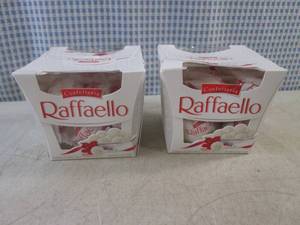 lot 402 image: (B-1) 2 Boxes Raffaello Almond Coconut Treats Best by May 2024