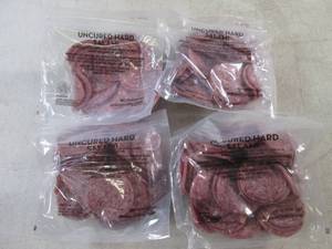 lot 407 image: (B-2) 2 Pounds Uncured Hard Salami 4 - 12 Pound Pouches