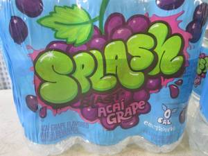 lot 417 image: (B-2) 2 - 6-Packs Splash Blast Acai Grape Water 16.9oz Bottles