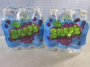 lot 418 image: (B-2) 2 - 6-Packs Splash Blast Acai Grape Water 16.9oz Bottles