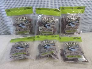 lot 427 image: (B-1) 6 Bags Wild River Green Chile Beef Jerky 3.5oz Bags Past Date