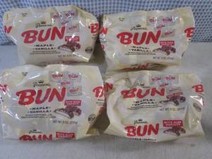 lot 432 image: (B-3) 4 Bags Bite Size Bun Maple Vanilla Candy Best by Feb 2024