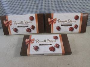 lot 450 image: (B-2) 3 Boxes Russell Stover Milk Chocolate Assortment Best by Jan 2024