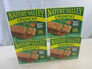 lot 456 image: (B-2) 4 Boxes Nature Valley Oats N Honey Crunchy Granola Bars Best by May 2024