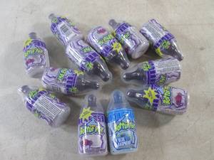 lot 466 image: (B-1) 12 Baby Bottle Pop Candy 11 Grape 1 Blue Raspberry Best by July 2025