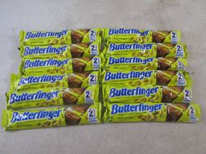 lot 476 image: (B-1) 12 Butterfinger 2pc Share Pack Candy Bars Past Date