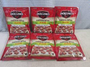 lot 481 image: (C-3) 6 Bags Jack Links Jalapeno Chicken Bites Best by Jan 2024